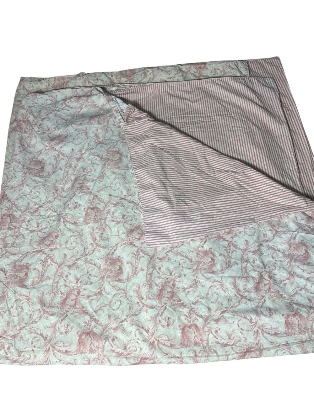 Nancy koltes fine linens made in Italy full/queen duvet toile stripe baroque